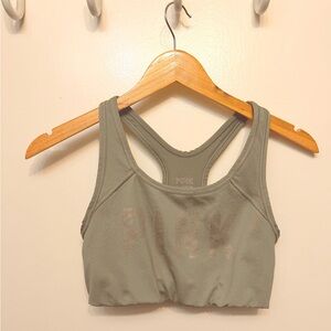 PINK Victoria's Secret Olive Sports Bra